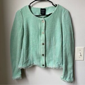 Zara Mint Green Tweed Jacket size medium